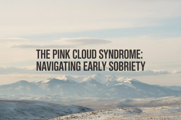 pink cloud syndrome in sobriety illustrated by a calm Colorado winter landscape