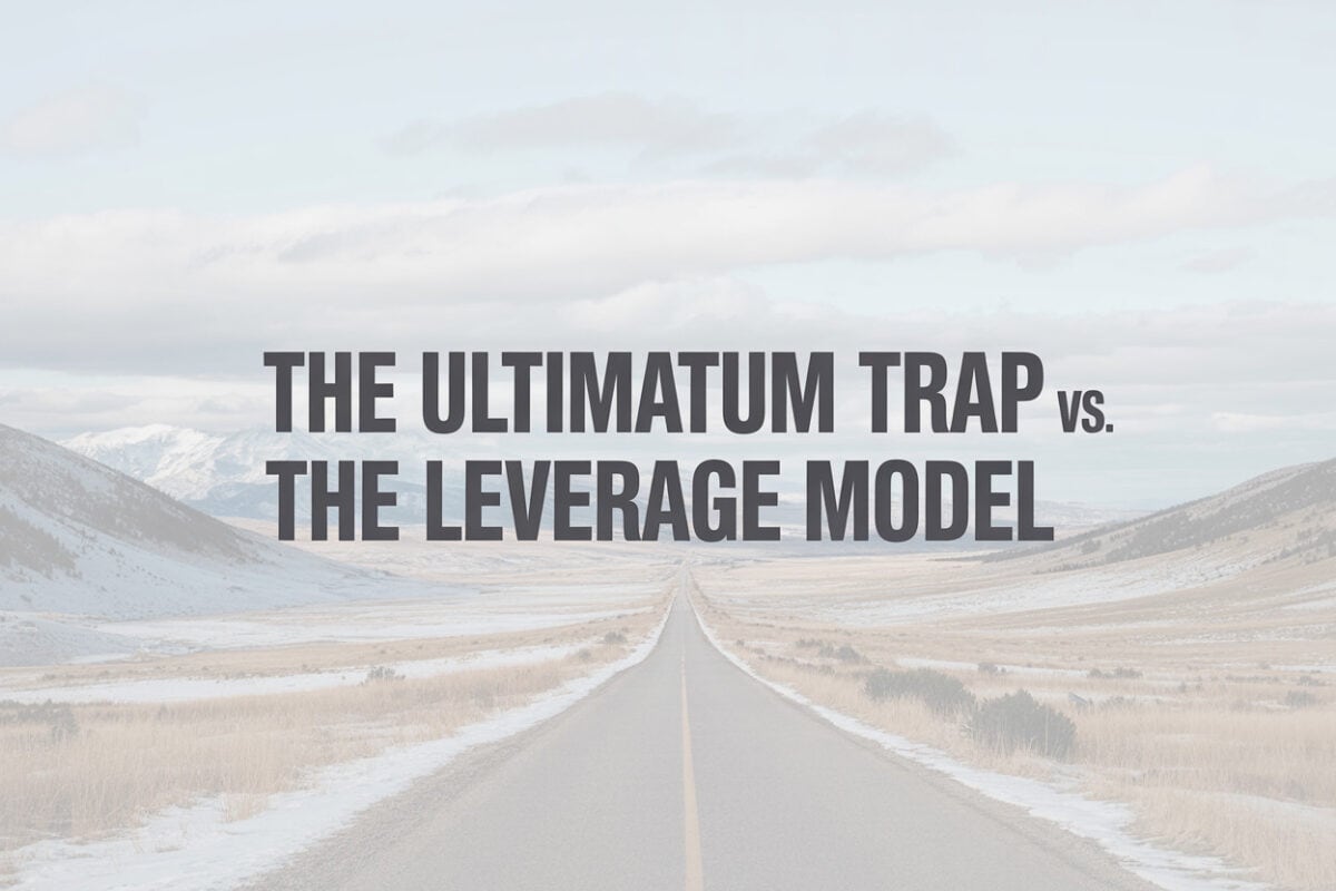 ultimatums vs leverage in addiction recovery represented by a calm Colorado landscape