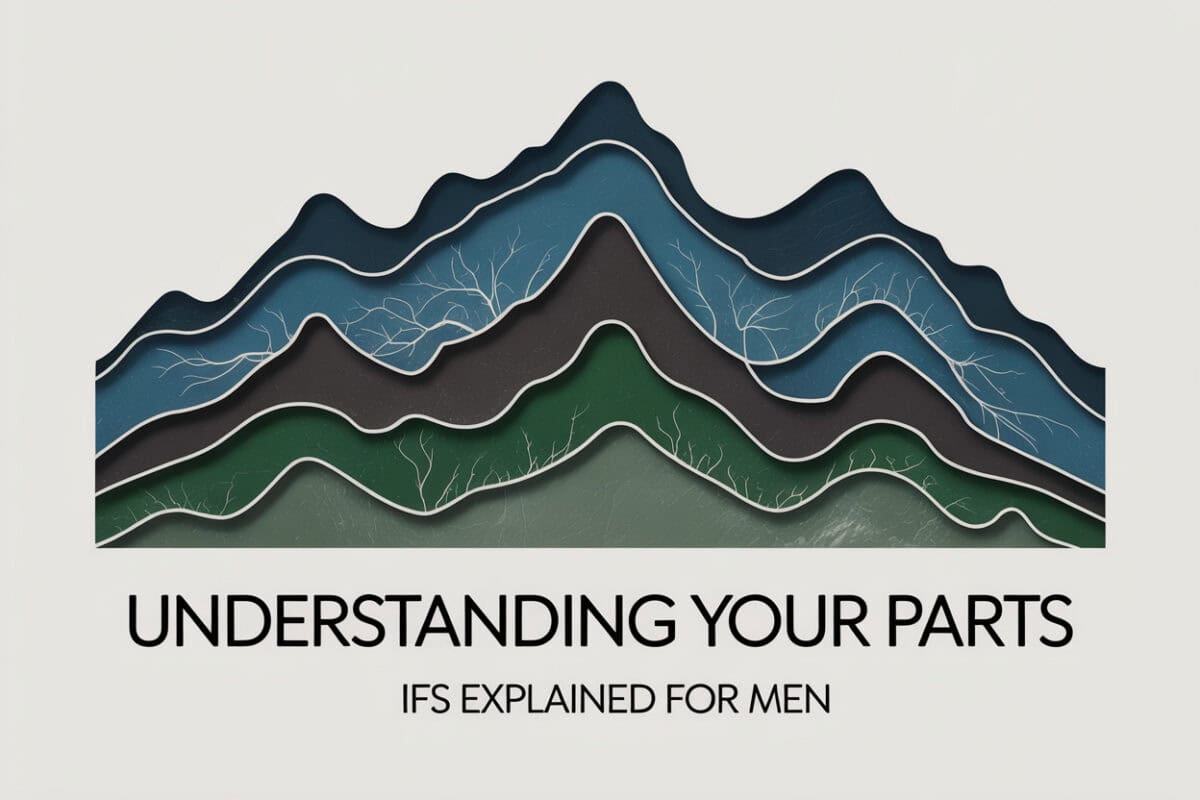 Colorado mountain landscape graphic titled Understanding Your Parts IFS Explained for Men, representing internal systems therapy and addiction recovery.