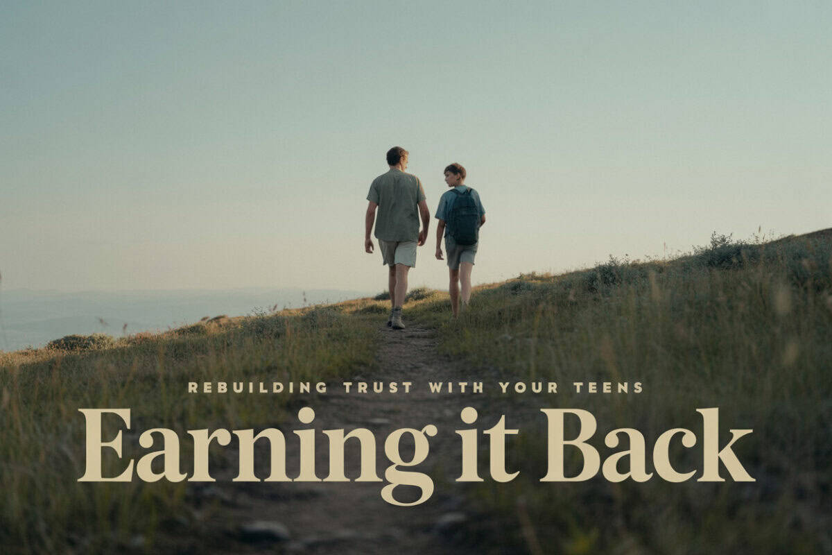 Two teens walking together on a trail, symbolizing trust and recovery in men's rehab programs.
